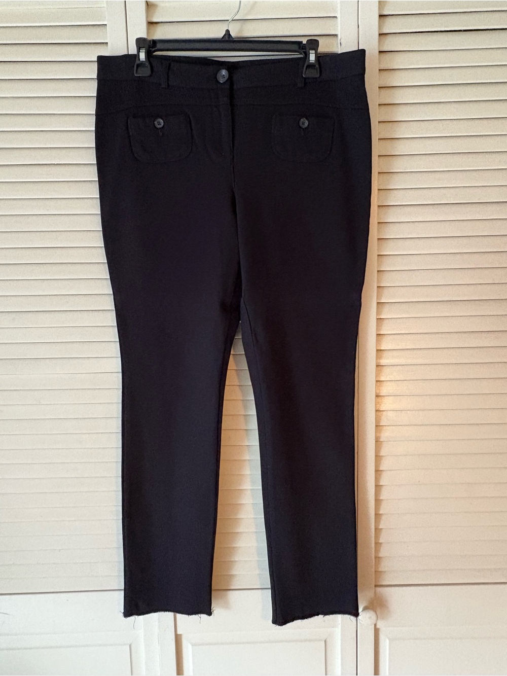 Black Women's Ponte Knit Slim Pants